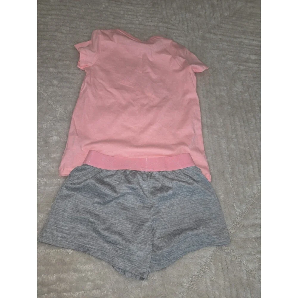 NWOT Girls Size 8 Puma Pink and grey Tee and Shorts 2 Pcs Set B20 - Picture 2 of 6